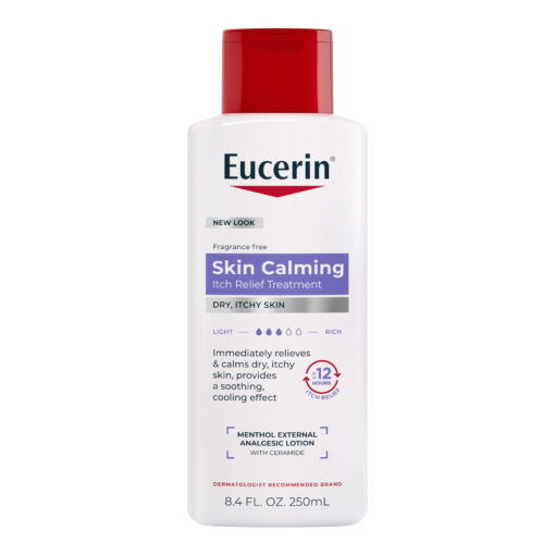Eucerin Itch Relief Intensive Calming Body Lotion for Dry, Itchy Skin with Menthol, 8.4 fl oz
