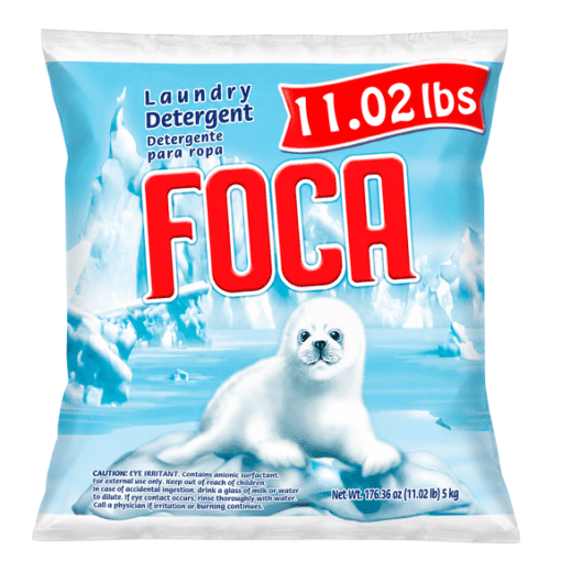 Foca Powder Laundry Detergent for Tough Stains, Enzyme Formula, 11.02 lbs