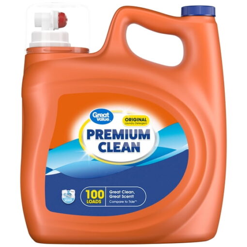 Great Value Premium Clean Original Laundry Detergent, 132 fl oz, 100 Loads