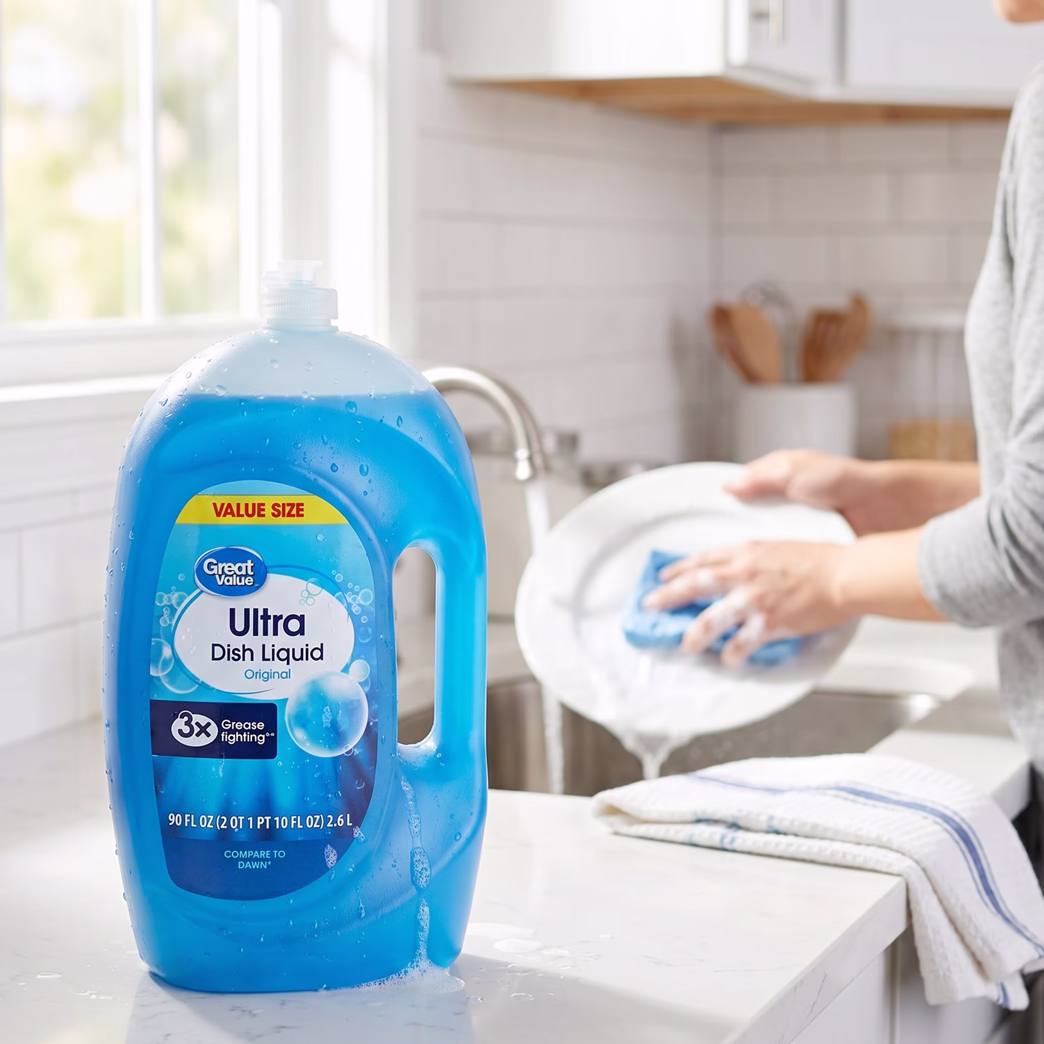 Great Value Ultra Original Dish Liquid, 90 fl oz