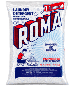 Roma Powder Laundry Detergent, Heavy Duty Cleaning for Stains, Grease and Dirt, 1.1 lb