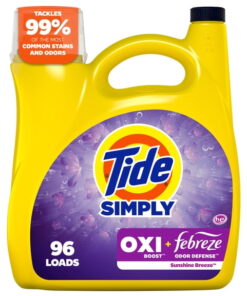 Tide-Simply-Oxi-Boost-Febreze-Odor-Defense-Sunny-Breeze-Scent_0a355522-cfec-4874-816b-07ee6c459389.e77dbb082d7a5e1089b2fd951be6cb99.jpeg Tide Simply Laundry Detergent Liquid, Oxi Boost + Febreze Odor Defense, Sunny Breeze Scent, 129 fl oz, 96 Loads