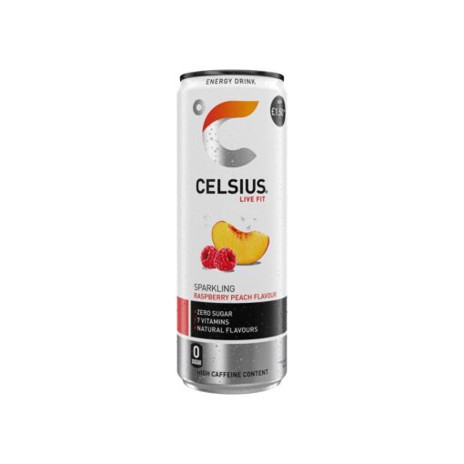 c5d4f6a3-6dab-4de8-84b2-5eaf44a1ba61.jpg Celsius Sparkling Raspberry Peach Vegan Natural Flavours Energy Drink 12 x 355ml Cans