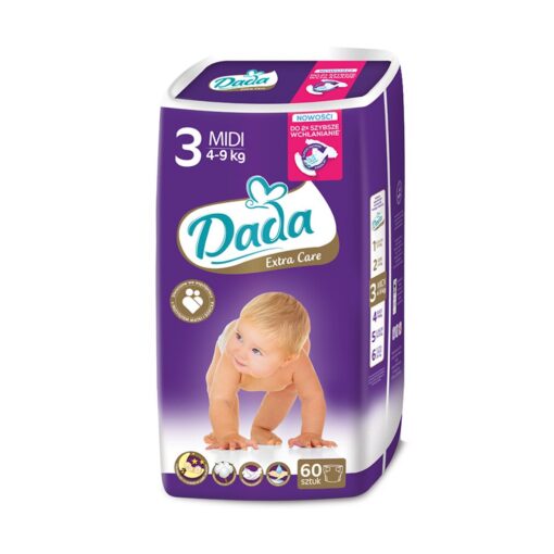 jhg.jpg Dada Premium 3 MIDI 4-9 kg 60 pcs